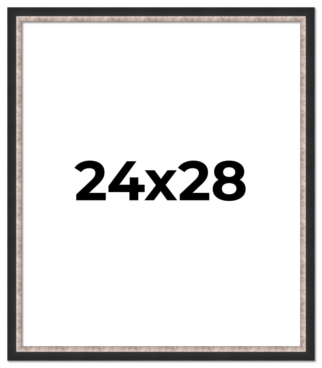 Simple Silver Picture Frame - UV Acrylic, Foam Board Backing, Hanging Hardware